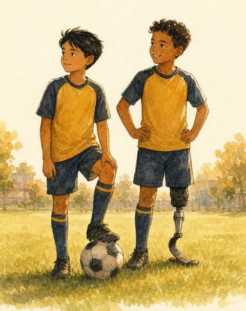 Tekening bij voetbal
