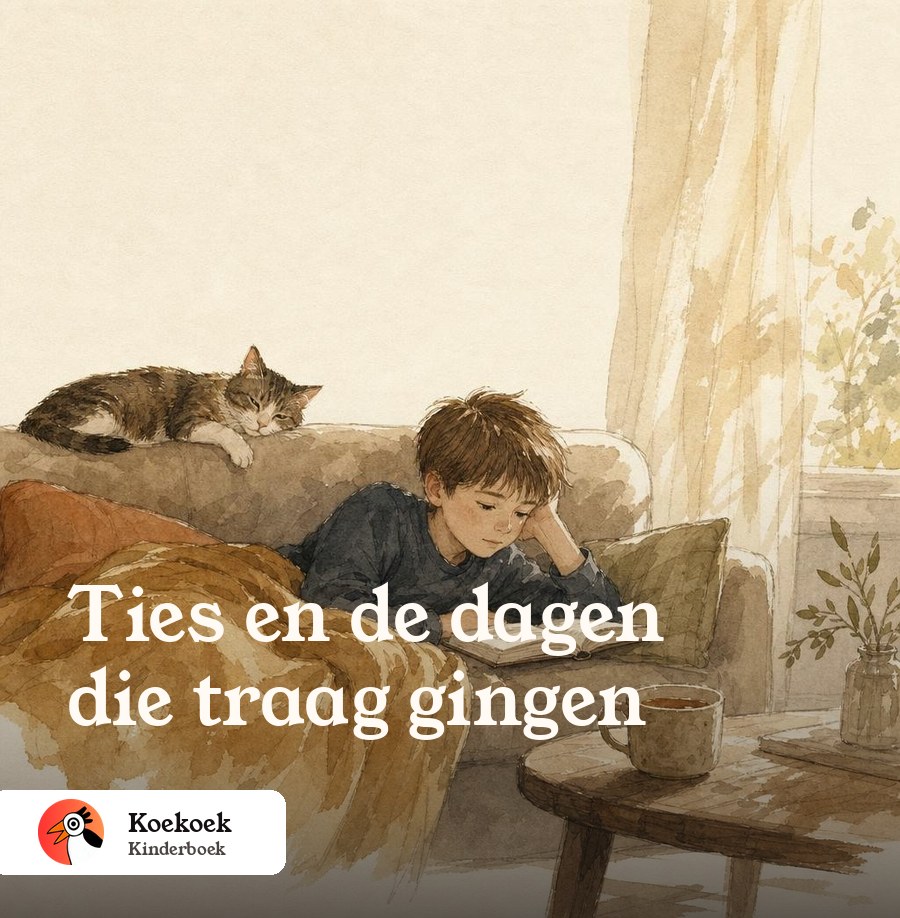Voorbeeldomslag: Ties en de dagen die traag gingen