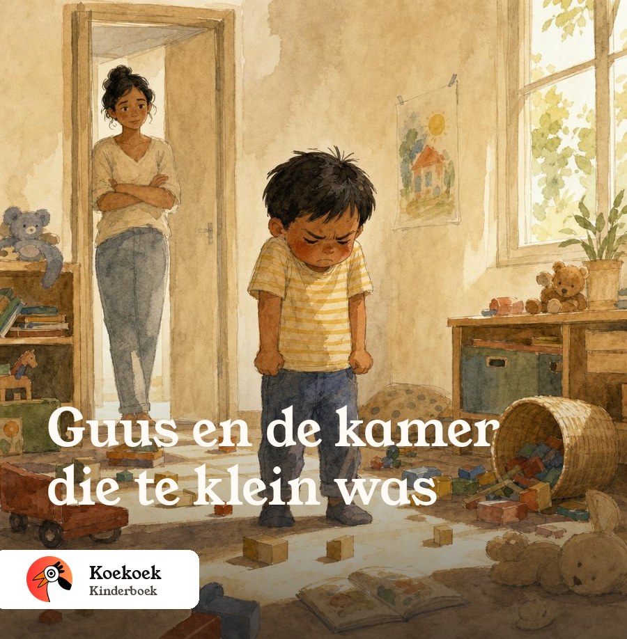 Voorbeeldomslag: Guus en de kamer die te klein was