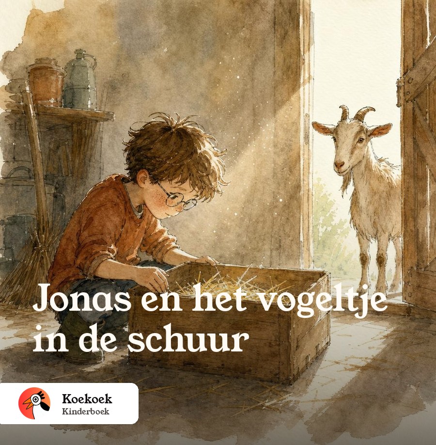 Voorbeeldomslag: Jonas en het vogeltje in de schuur