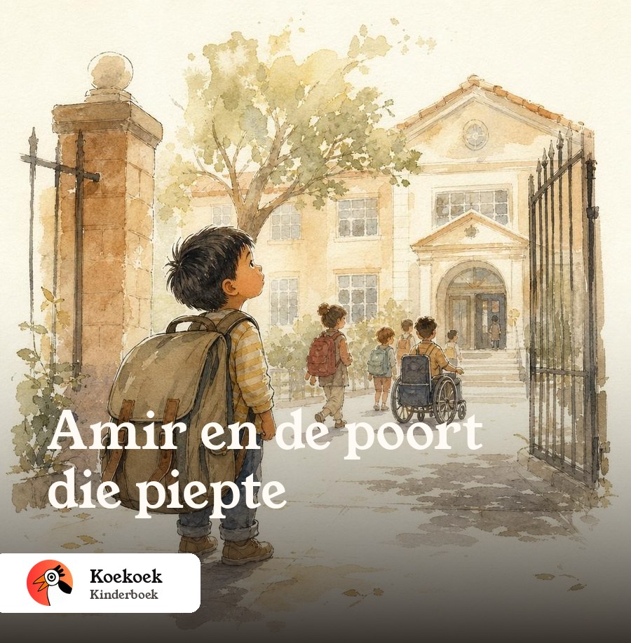 Voorbeeldomslag: Amir en de poort die piepte