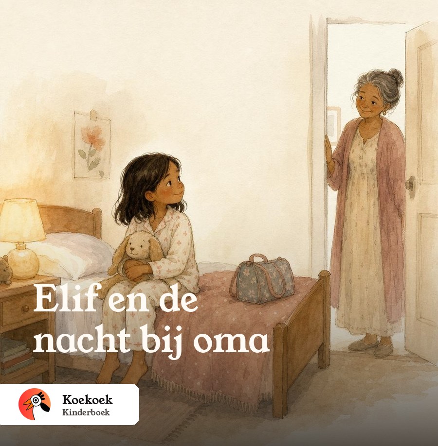 Voorbeeldomslag: Elif en de nacht bij oma