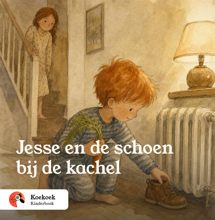 Voorbeeldomslag: Jesse en de schoen bij de kachel