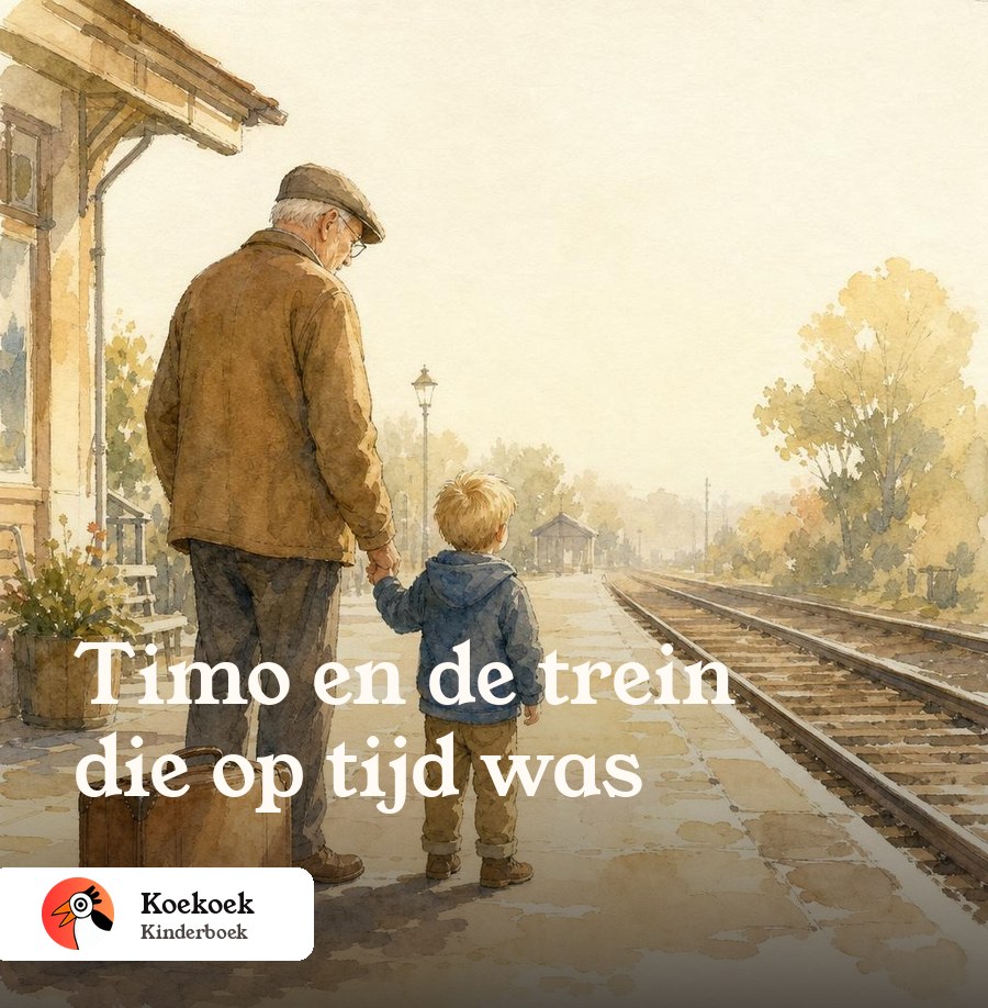 Voorbeeldomslag: Timo en de trein die op tijd was